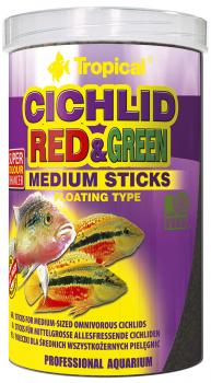 Tropical Cichlid Red & Green Medium Sticks - Alleinfutter für allesfressende Cichliden