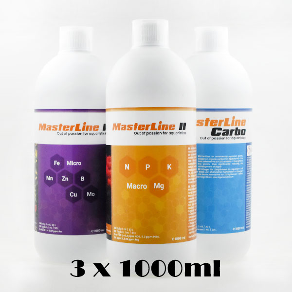 MasterLine I + II + Carbo - Dünger Set Basis (je 1000ml)