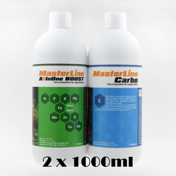 MasterLine AllinOne Boost + Carbo - Dünger Set für schnelles Wachstum (je 1000ml)