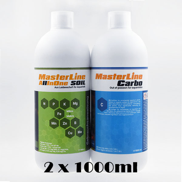 MasterLine AllinOne Lean/Soil + Carbo - Dünger Set für langsames Wachstum (je 1000ml)